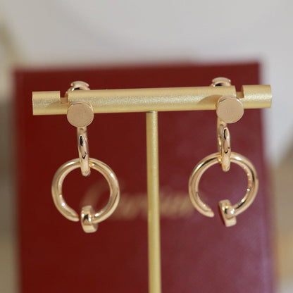 [Angela Jewelry]JUSTE NO DIAMOND DOUBLE EARRINGS