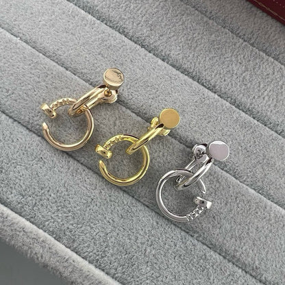 [Angela Jewelry]JUSTE NO DIAMOND DOUBLE EARRINGS