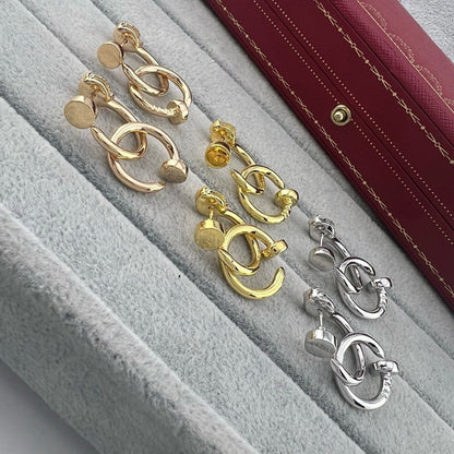 [Angela Jewelry]JUSTE NO DIAMOND DOUBLE EARRINGS