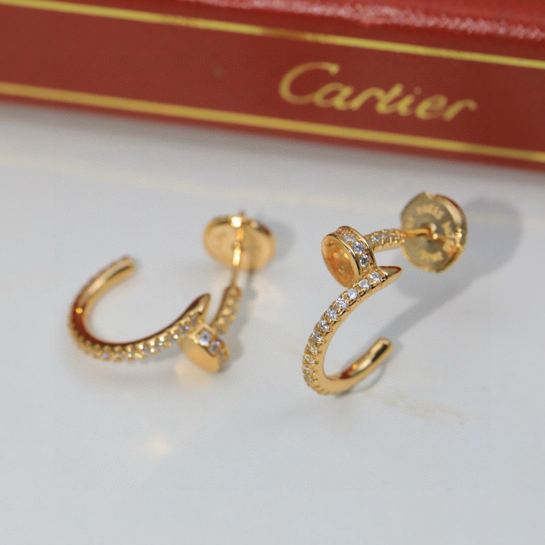 [Angela Jewelry]JUSTE FULL DIAMOND DOUBLE EARRINGS