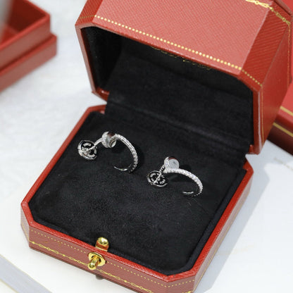 [Angela Jewelry]JUSTE FULL DIAMOND DOUBLE EARRINGS