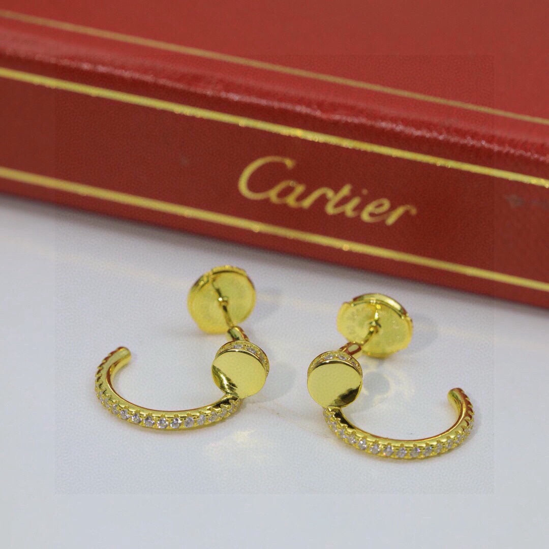 [Angela Jewelry]JUSTE FULL DIAMOND DOUBLE EARRINGS