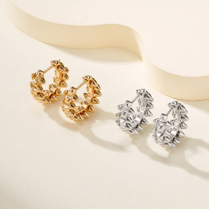 [Angela Jewelry]CLASH MINI HOOP EARRINGS