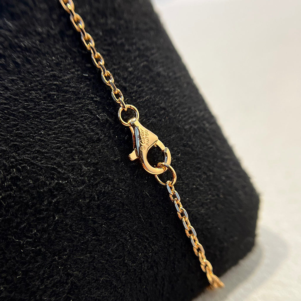 [Angela Jewelry]LOVE DOUBLE RING HALF DIAMOND NECKLACE