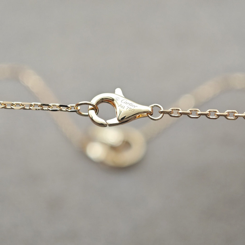 [Angela Jewelry]LOVE DOUBLE RING HALF DIAMOND NECKLACE