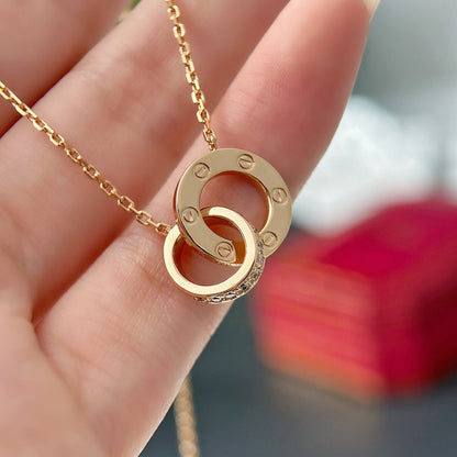 [Angela Jewelry]LOVE  FULL DIAMOND PENDANT NECKLACE
