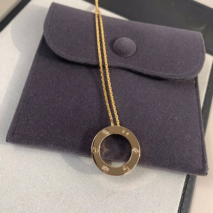 [Angela Jewelry]LOVE NECKLACE 16MM 3 DIAMONDS