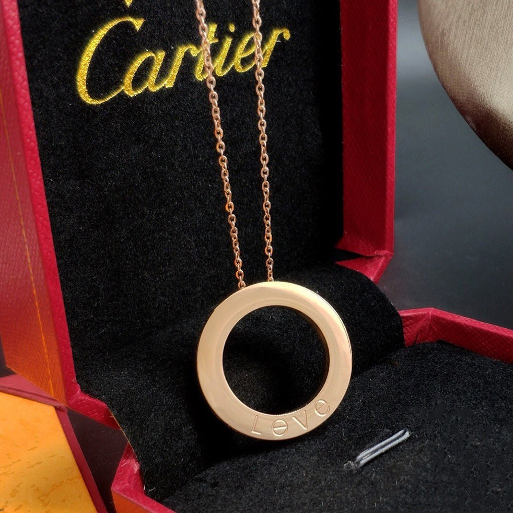 [Angela Jewelry]LOVE NECKLACE 16MM 3 DIAMONDS