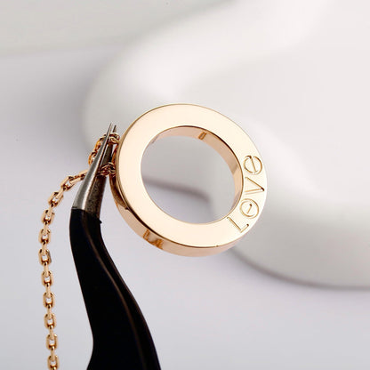 [Angela Jewelry]LOVE NECKLACE 16MM  FULL DIAMOND