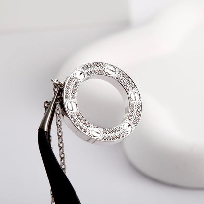 [Angela Jewelry]LOVE NECKLACE 16MM  FULL DIAMOND