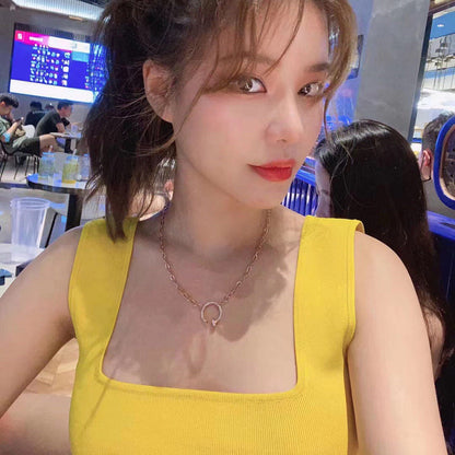 [Angela Jewelry]JUSTE NECKLACE FULL DIAMONDS