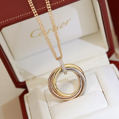 [Angela Jewelry]TRINITY MEDIUM  DIAMONDS NECKLACE