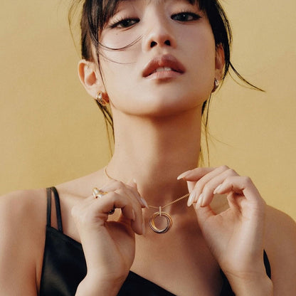 [Angela Jewelry]TRINITY MEDIUM  DIAMONDS NECKLACE
