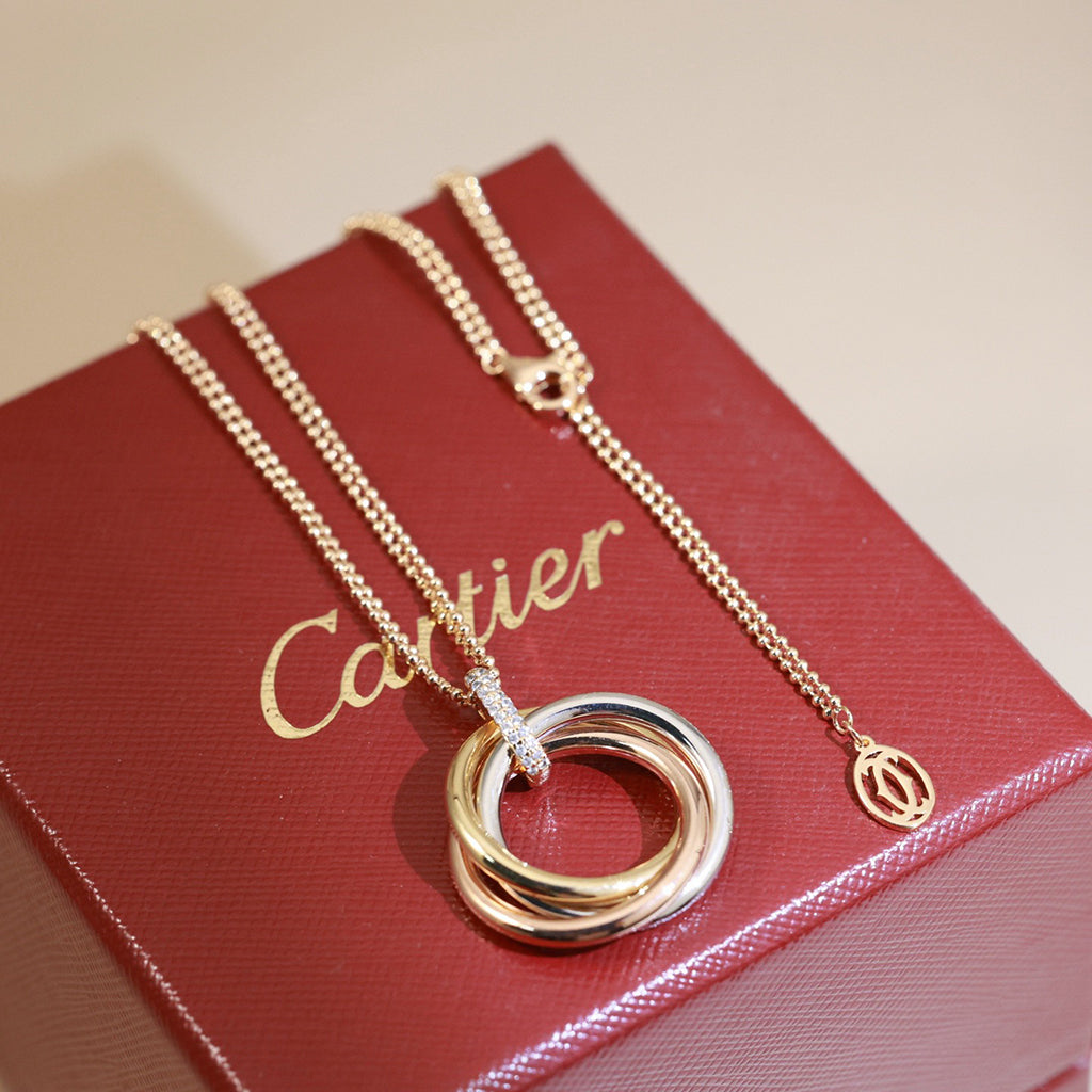 [Angela Jewelry]TRINITY MEDIUM  DIAMONDS NECKLACE