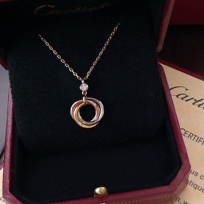 [Angela Jewelry]TRINITY  NECKLACE 1 DIAMOND