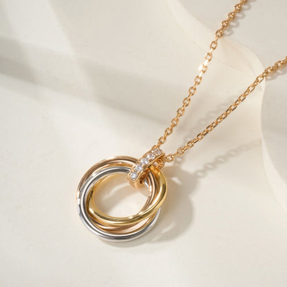 [Angela Jewelry]TRINITY MEDIUM  DIAMONDS NECKLACE