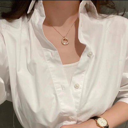 [Angela Jewelry]TRINITY MEDIUM  DIAMONDS NECKLACE