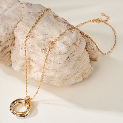 [Angela Jewelry]TRINITY MEDIUM  DIAMONDS NECKLACE