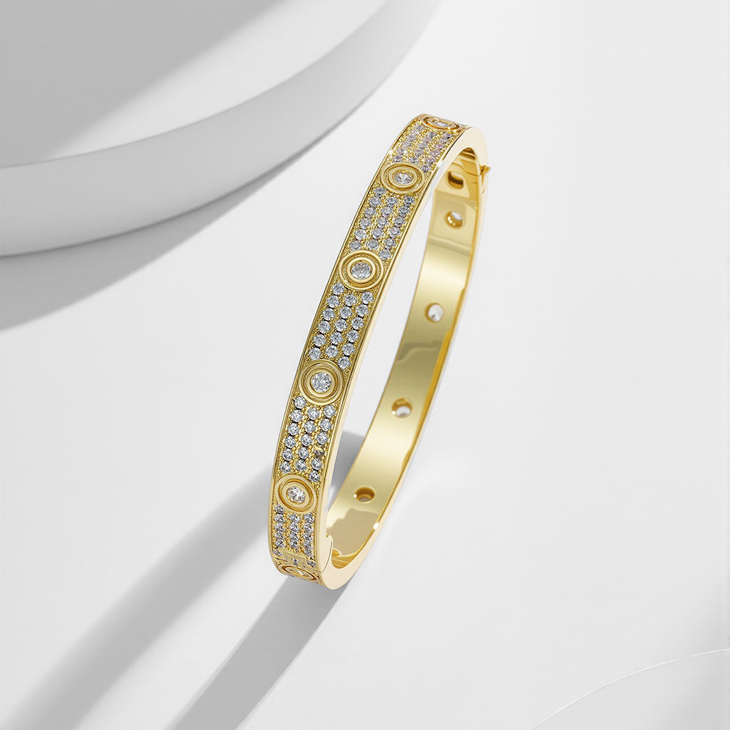 [Angela Jewelry]LOVE BRACELET 6.1MM DIAMOND-PAVED 10 BIG DIAMONDS