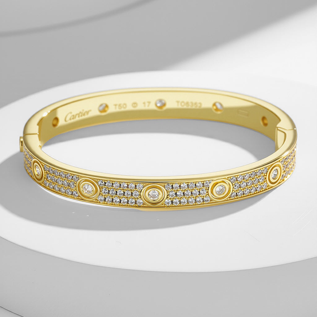 [Angela Jewelry]LOVE BRACELET 6.1MM DIAMOND-PAVED 10 BIG DIAMONDS