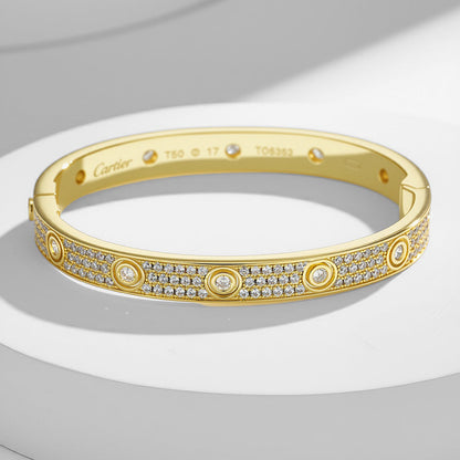 [Angela Jewelry]LOVE BRACELET 6.1MM DIAMOND-PAVED 10 BIG DIAMONDS