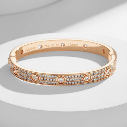 [Angela Jewelry]LOVE BRACELET 6.1MM DIAMOND-PAVED 10 BIG DIAMONDS