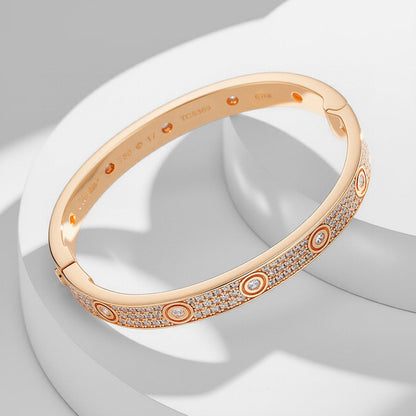 [Angela Jewelry]LOVE BRACELET 6.1MM DIAMOND-PAVED 10 BIG DIAMONDS