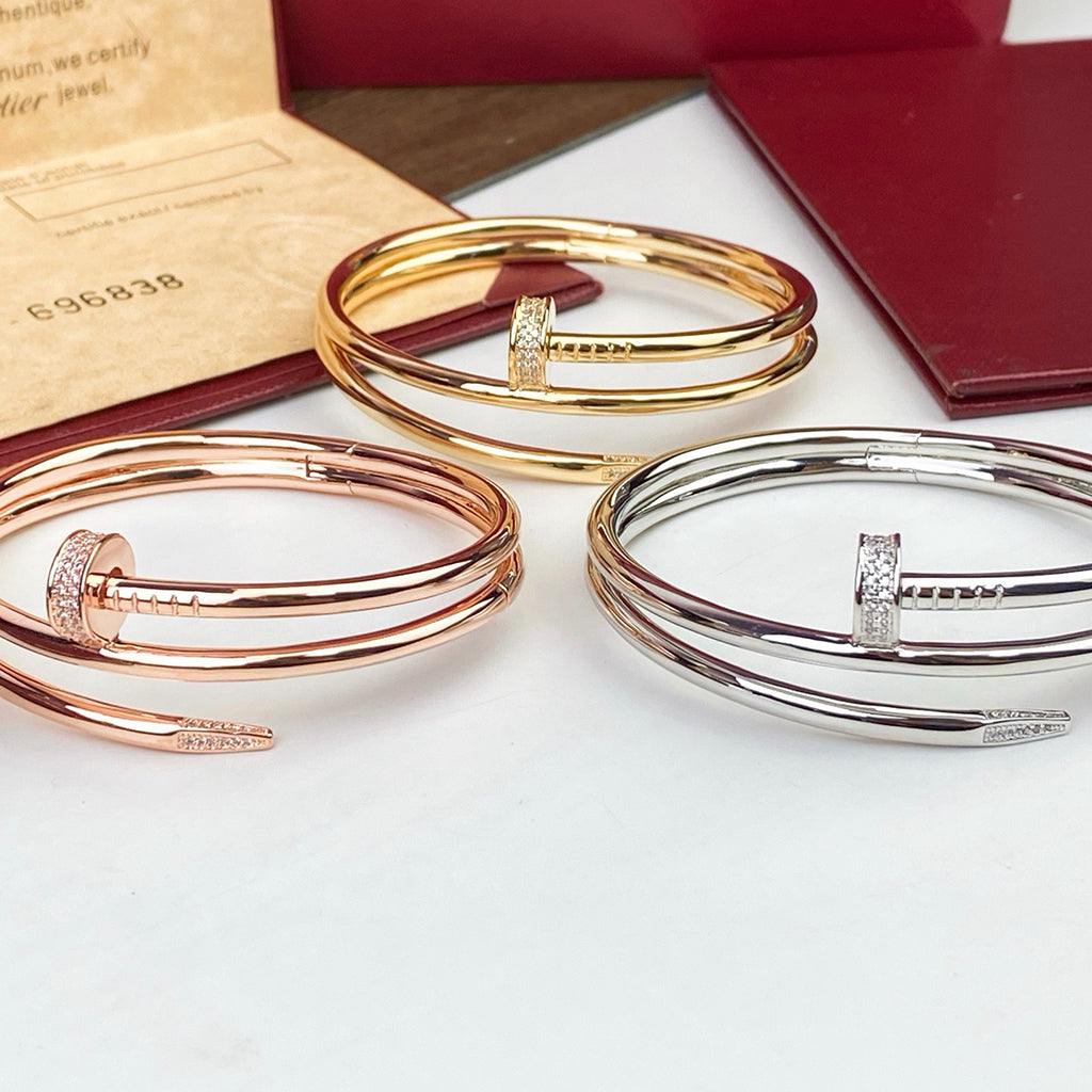 [Angela Jewelry]JUSTE BRACELET 3.5MM DOUBLE ROW DIAMOND