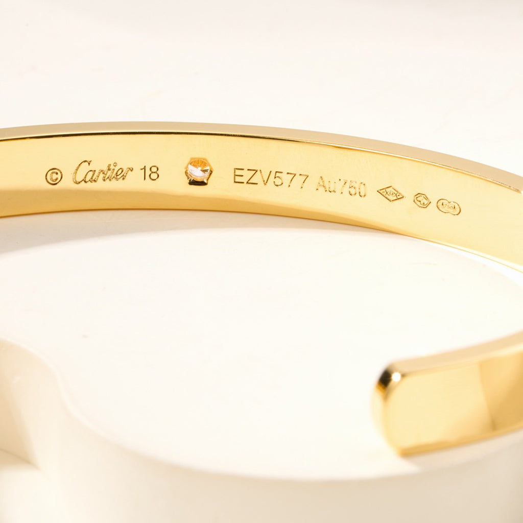 [Angela Jewelry]LOVE BRACELET 6.1MM 1 DIAMOND OPEN CUFF