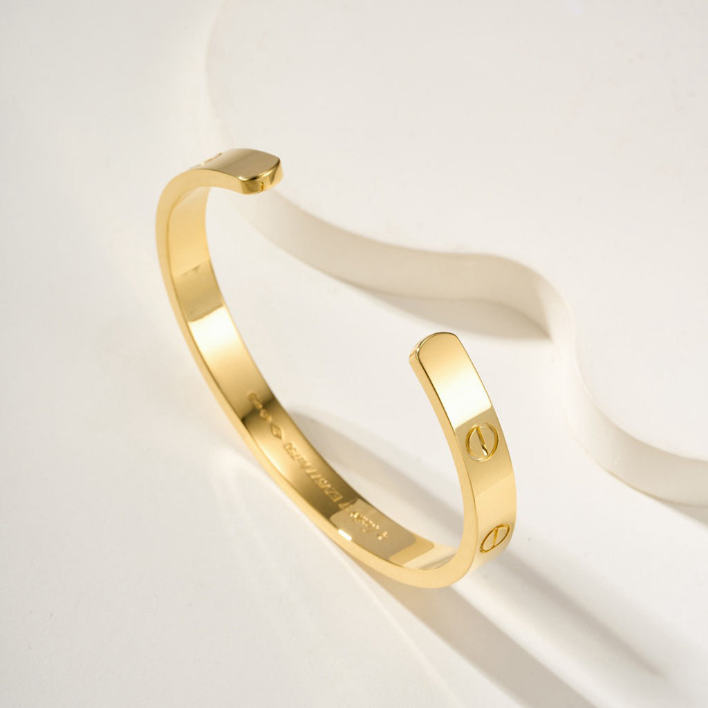 [Angela Jewelry]LOVE BRACELET 6.1MM OPEN CUFF