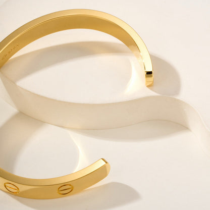 [Angela Jewelry]LOVE BRACELET 6.1MM OPEN CUFF