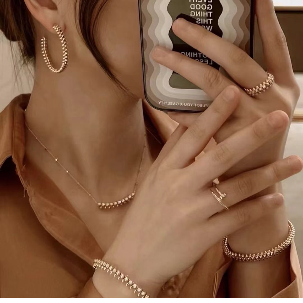 [Angela Jewelry]CLASH  BRACELET 8MM DIAMONDS