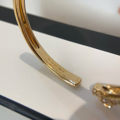 [Angela Jewelry]PANTHERE HALF DIAMOND OPEN BRACELET