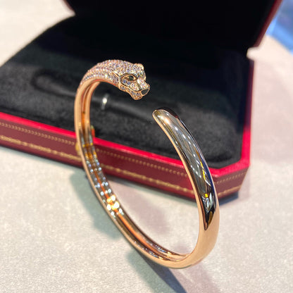 [Angela Jewelry]PANTHERE HALF DIAMOND OPEN BRACELET