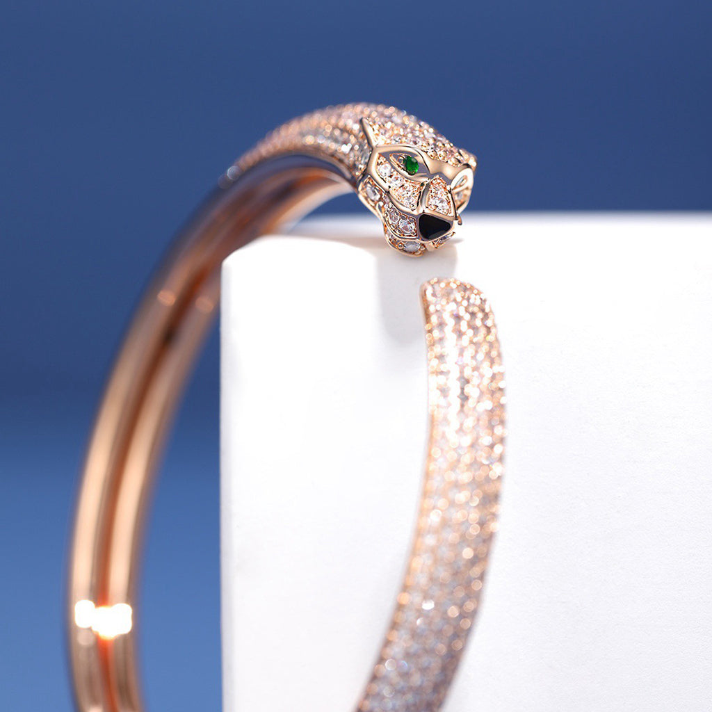 [Angela Jewelry]PANTHERE FULL DIAMOND OPEN BRACELET
