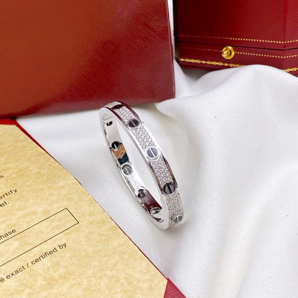 [Angela Jewelry]LOVE BRACELET 6.1MM DIAMOND-PAVED CERAMIC
