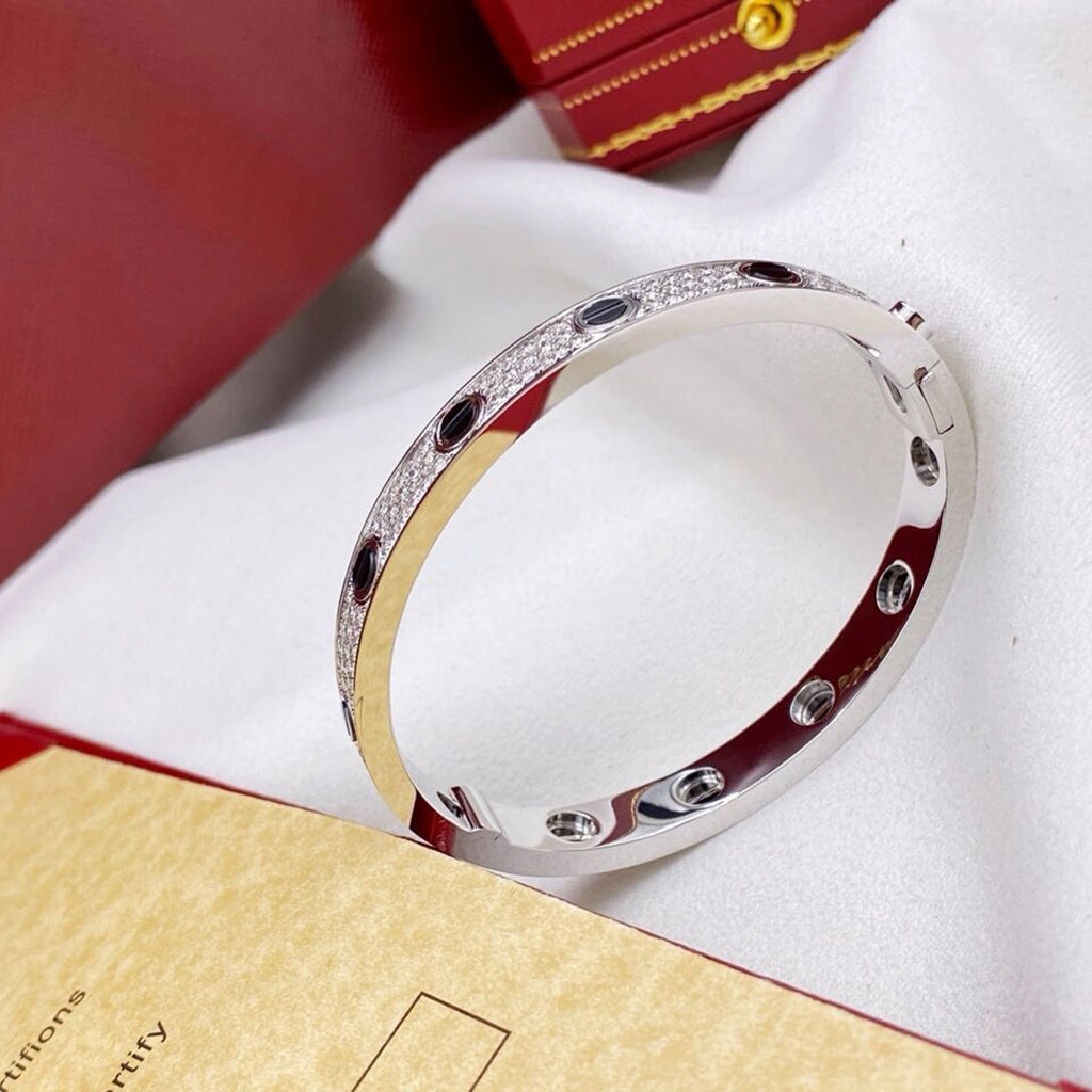 [Angela Jewelry]LOVE BRACELET 6.1MM DIAMOND-PAVED CERAMIC