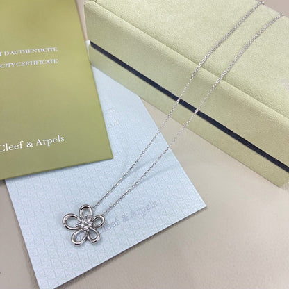 [Angela Jewelry]FLOWERLACE NECKLACE 5 DIAMONDS