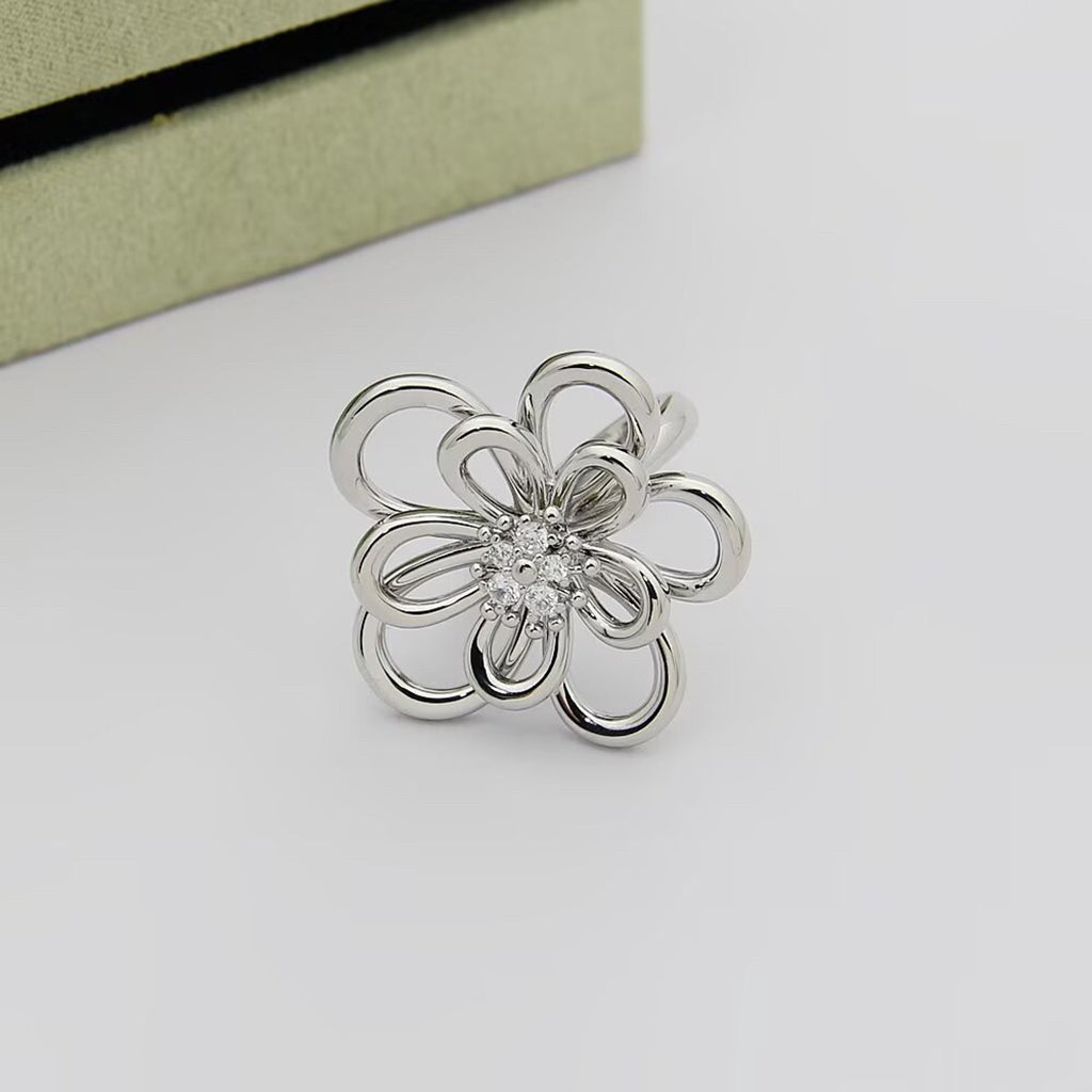 [Angela Jewelry] FLOWERLACE RING 5 DIAMONDS