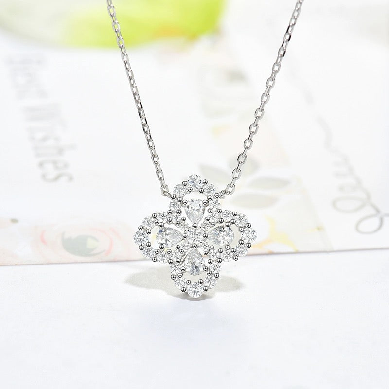 [Angela Jewellery]LOOP NECKLACE FULL MOTIF DIAMOND 16MM MULTIPLE COLORS