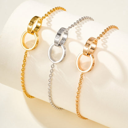 [Angela Jewelry]LOVE BRACELET DOUBLE RING