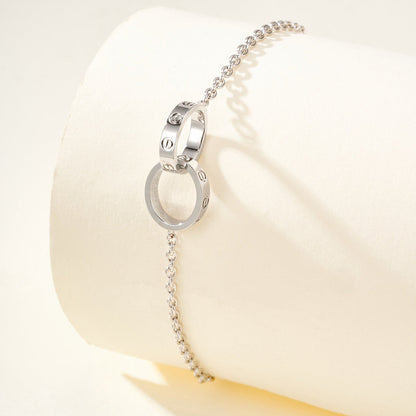 [Angela Jewelry]LOVE BRACELET DOUBLE RING