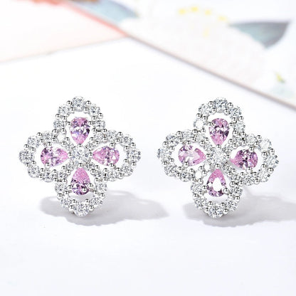 [アンジェラジュエリー]ループイヤリング フルモチーフ ダイヤモンド 16mm