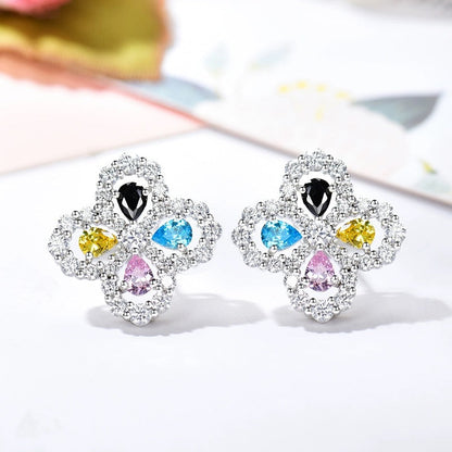 [アンジェラジュエリー]ループイヤリング フルモチーフ ダイヤモンド 16mm