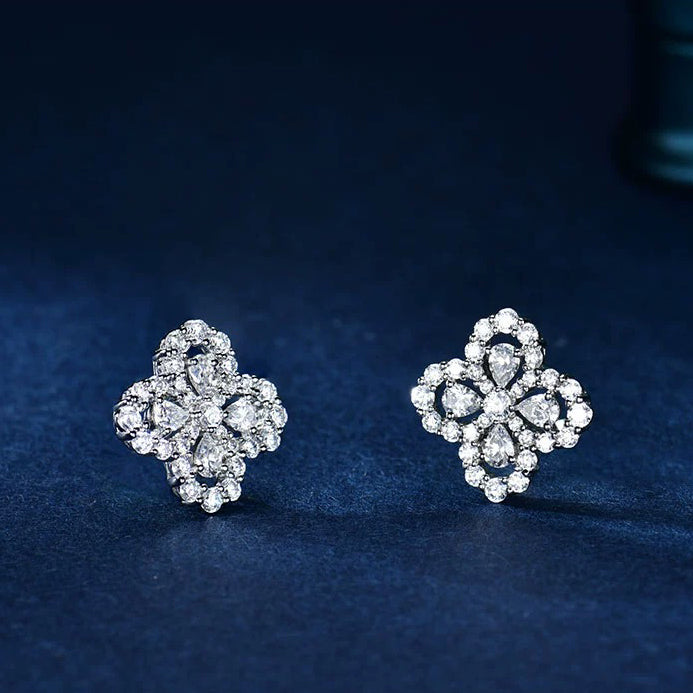 [アンジェラジュエリー]ループイヤリング フルモチーフ ダイヤモンド 16mm