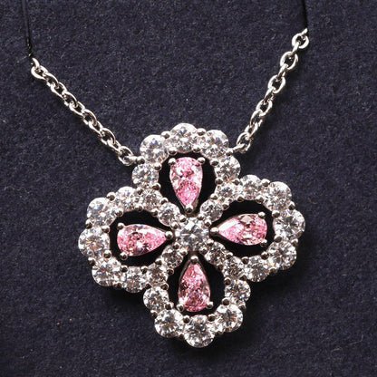 [Angela Jewellery]LOOP NECKLACE FULL MOTIF DIAMOND 16MM MULTIPLE COLORS