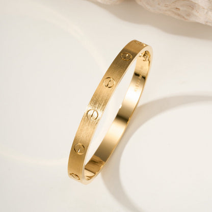 [Angela Jewelry]LOVE BRACELET 6.1MM BRUSHED