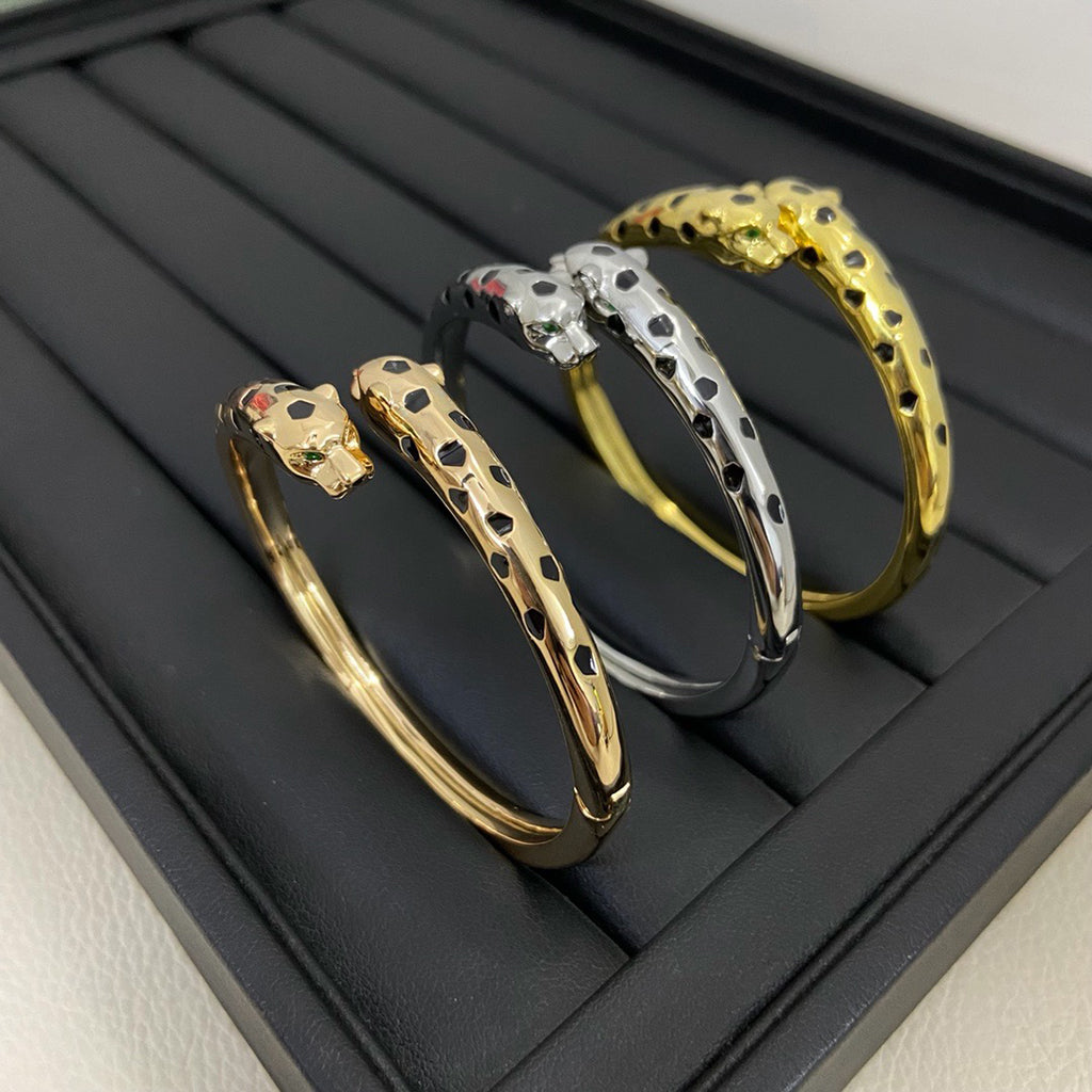 [Angela Jewelry]PANTHERE DOUBLE HEADED OPEN BRACELET