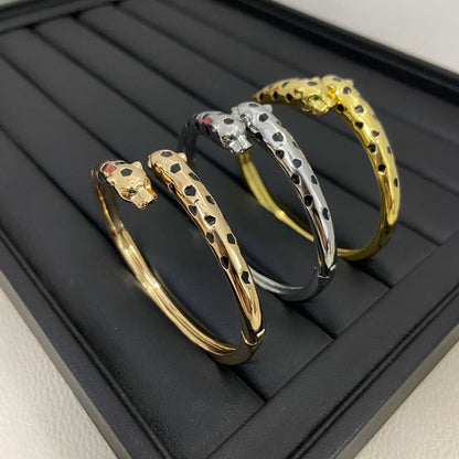 [Angela Jewelry]PANTHERE DOUBLE HEADED OPEN BRACELET