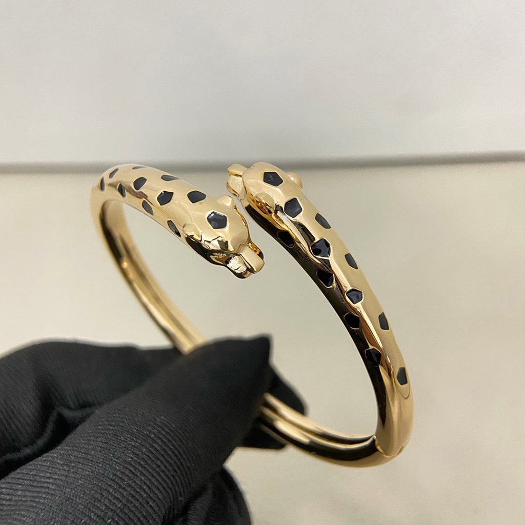 [Angela Jewelry]PANTHERE DOUBLE HEADED OPEN BRACELET